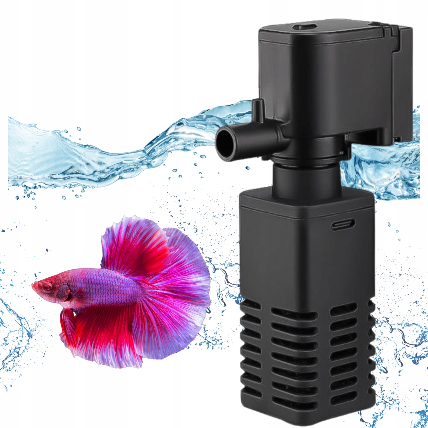 Vnútorný akváriový filter 400 l/h 4W | špongiový filter s prevzdušňovaním